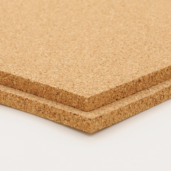 Cork Squares with Adhesive - 4 x 4 x 1/16 - Pack of 50