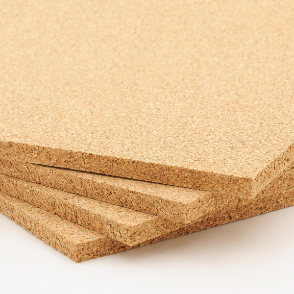 Fine Grain Non Adhesive Cork Sheet - 610mm x 450mm - 13mm Thick - 4 Pa