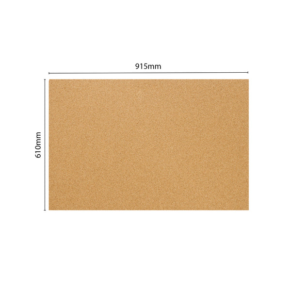 High Density Cork Rolls 915mm x 610mm 4mm Thick Pack of 3