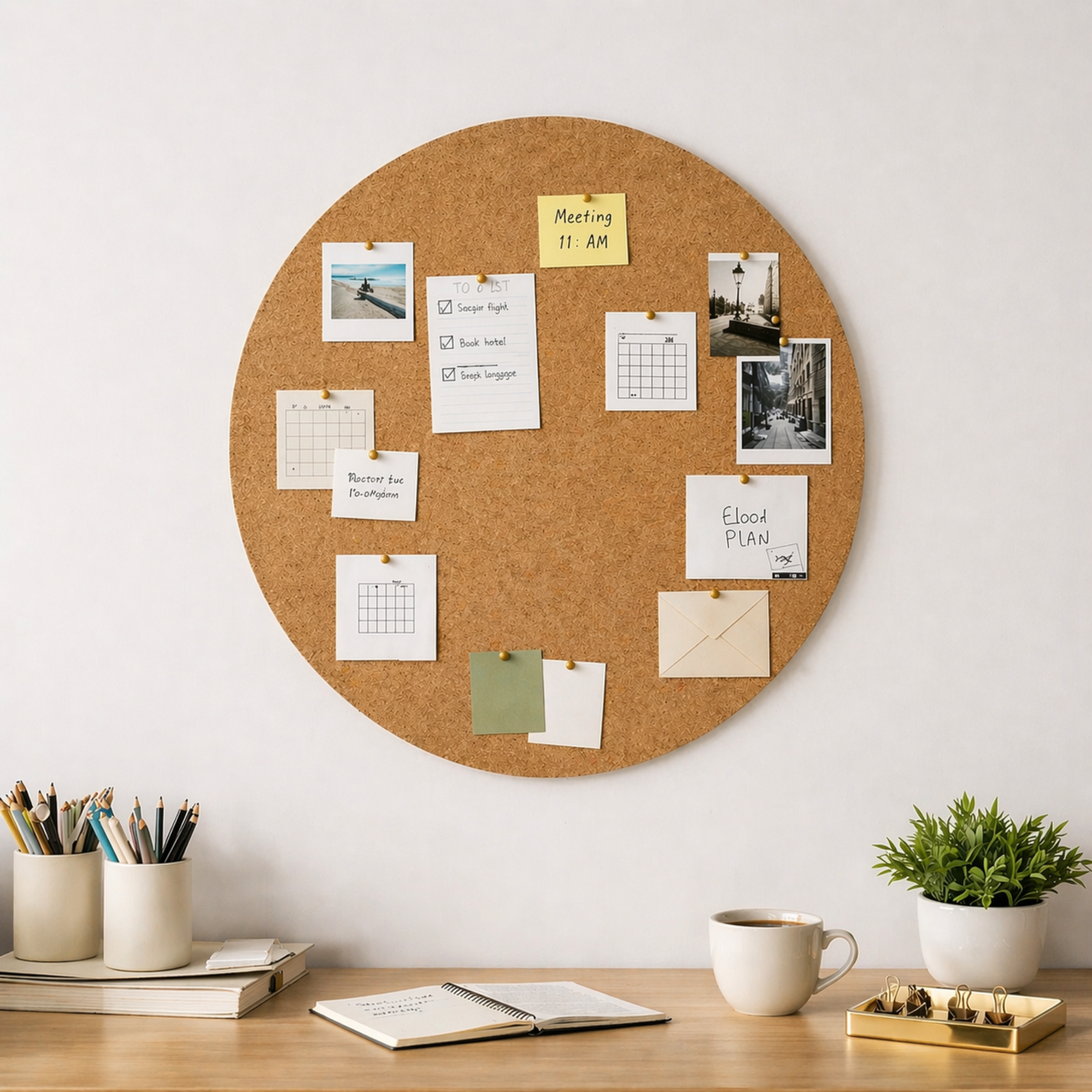 Round Pinboard Custom Size Cork Pinboards – SPD UK