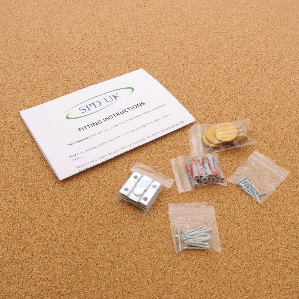 Custom Size Square Edges MDF Backed Cork Pinboard - 9mm MDF with 10mm ...