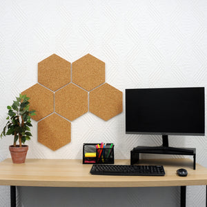Hexagonal Cork Wall Tiles