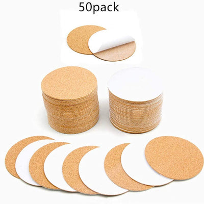 Adhesive Circle Coaster Cork